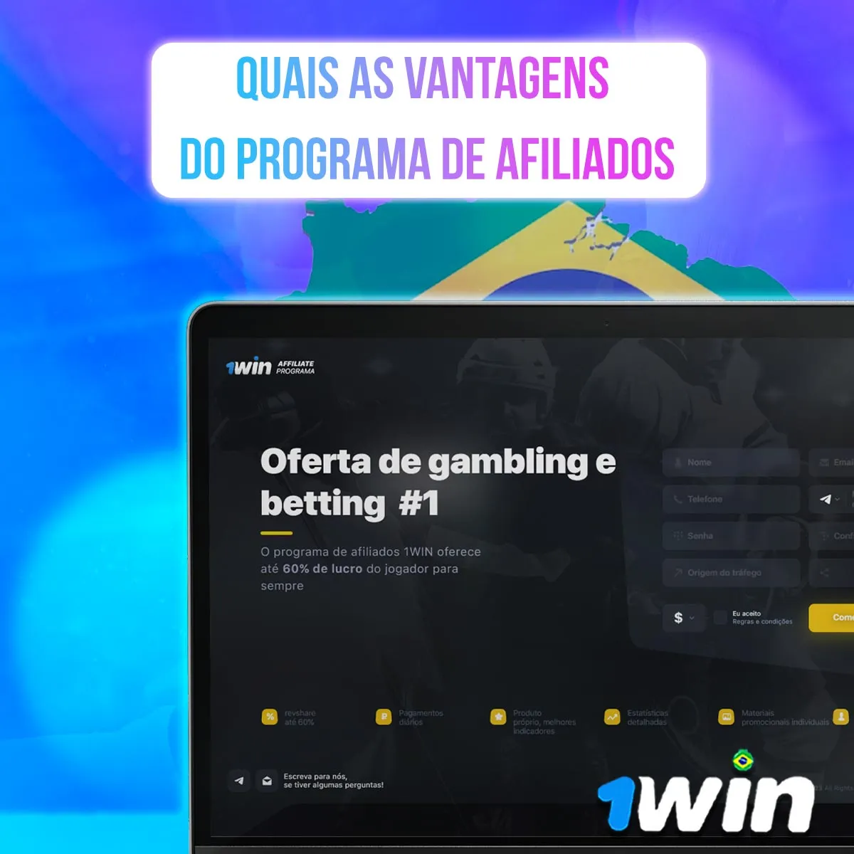 Benefícios do programa de afiliados da 1win no mercado brasileiro