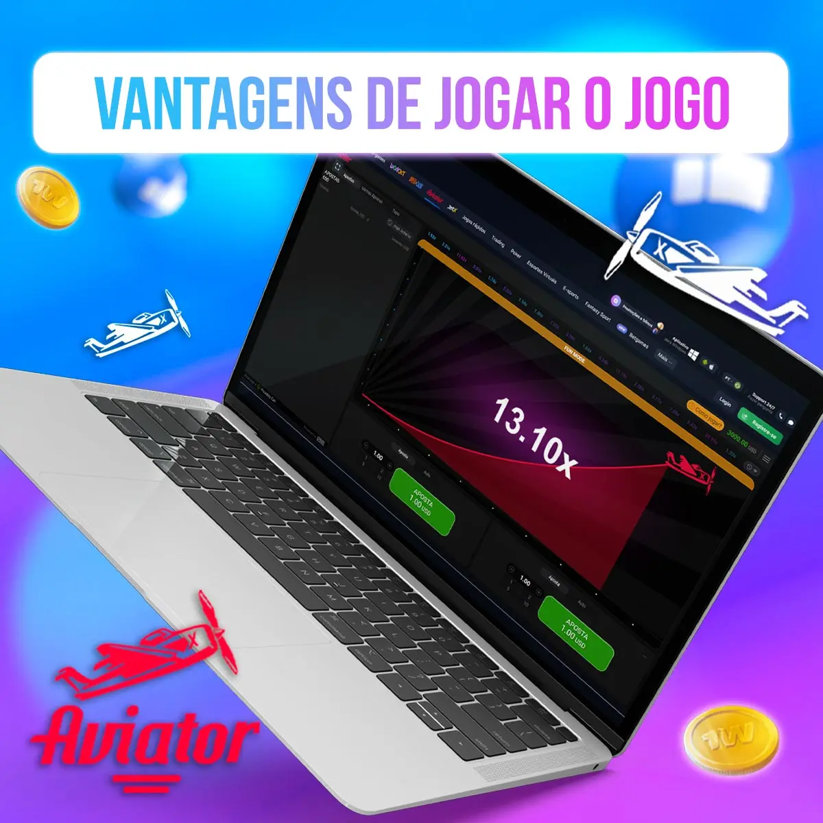 Vantagens de jogar o jogo 1win Aviator