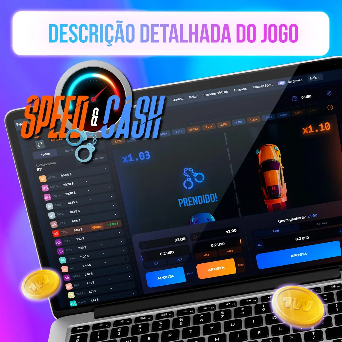 Descrição do popular jogo 1win Speed&Cash