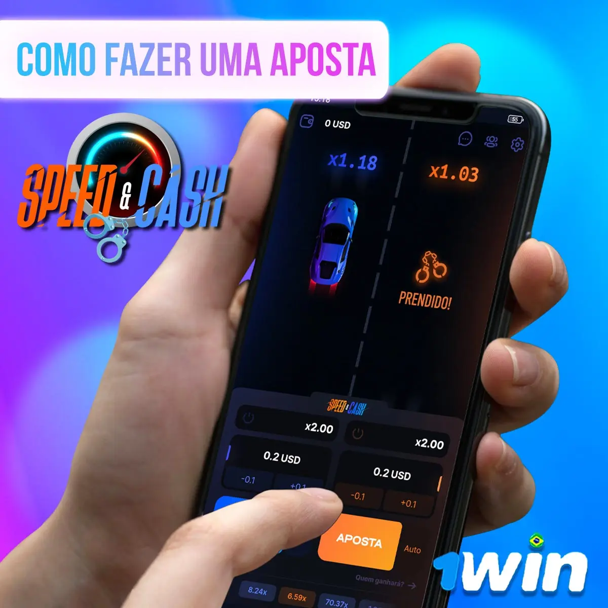 Como apostar no 1win Speed&Cash