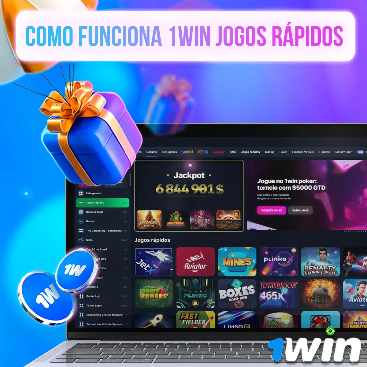 Como fazer uma aposta em 1win Jogos Rápidos