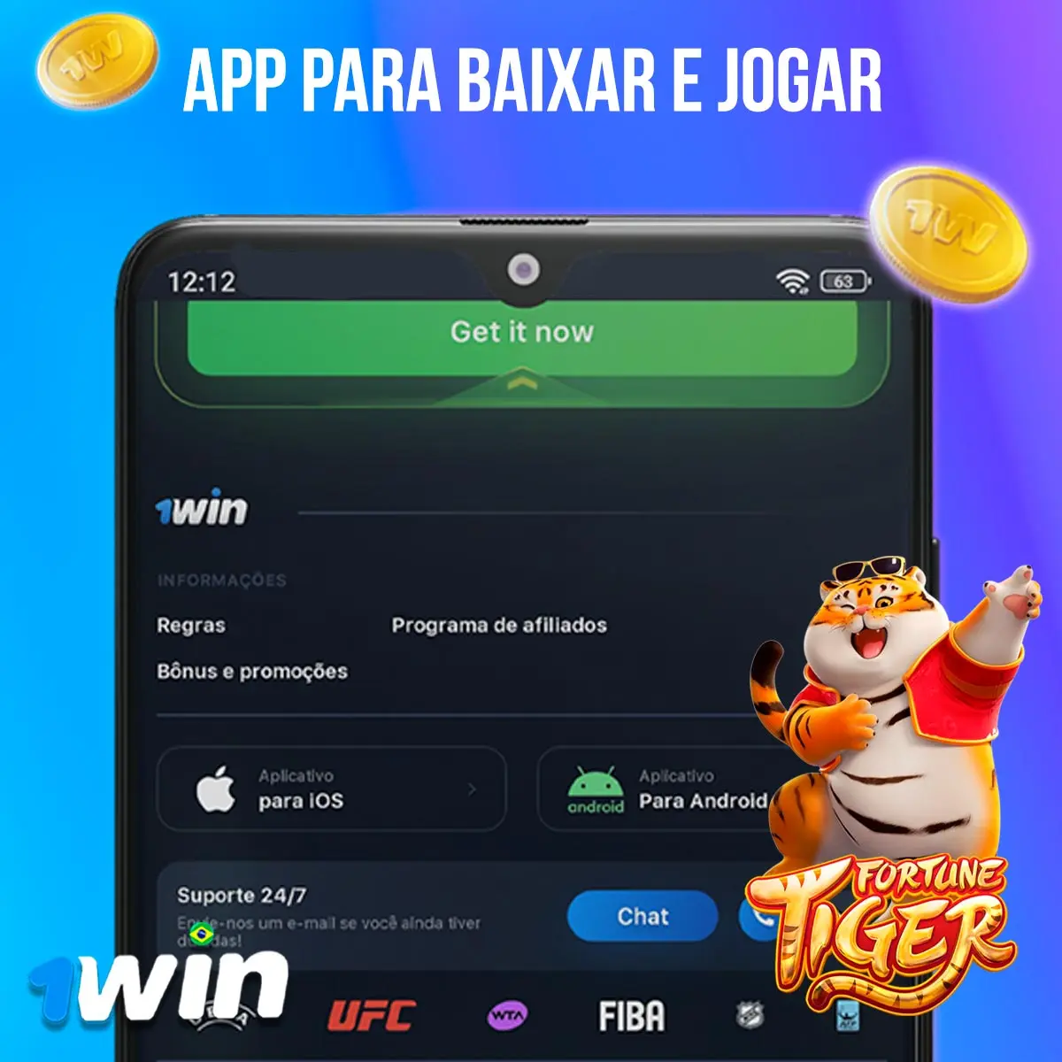 Como baixar Fortune Tiger o aplicativo 1win para Android