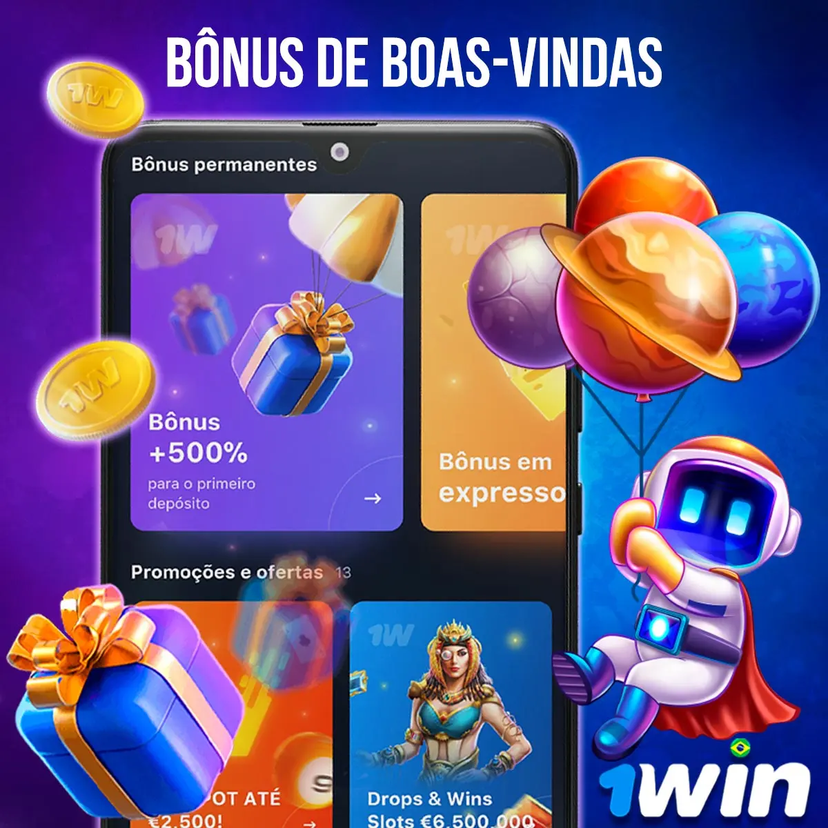 Bônus inicial generoso para o jogo Spaceman 1win